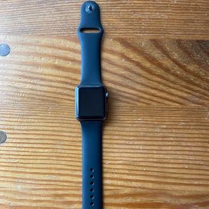 Apple Watch 38mm Space Gray Case with Black Band 7000 series 1st Generation
